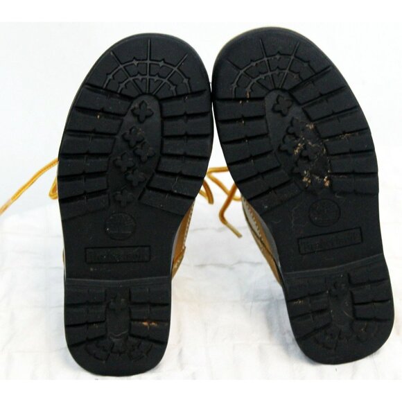 Timberland Hiking Work Boots Kids Little Boys 13 Brown Padded Patterned High Top - Picture 9 of 12